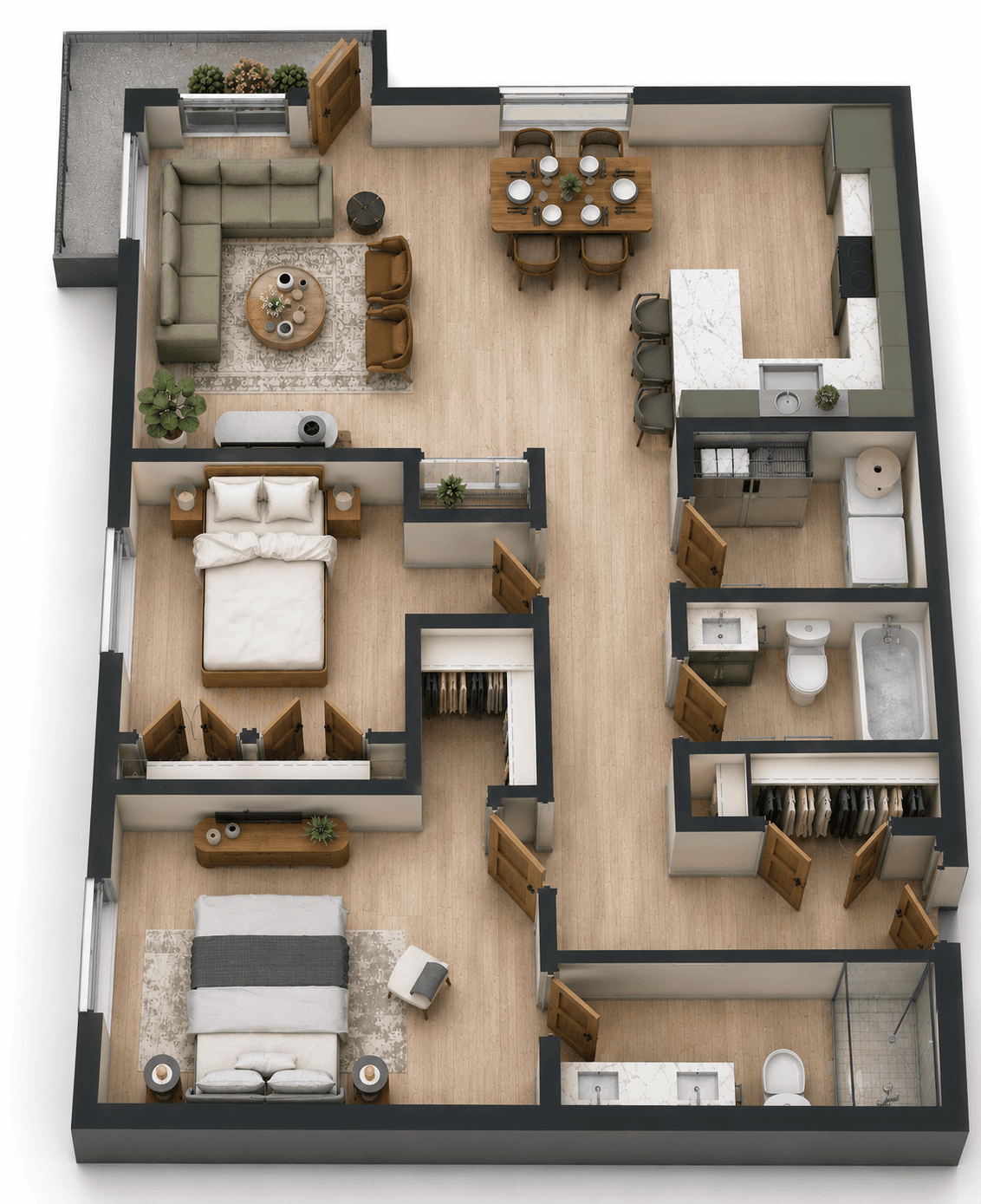 The Lookout — 3D isometric plan